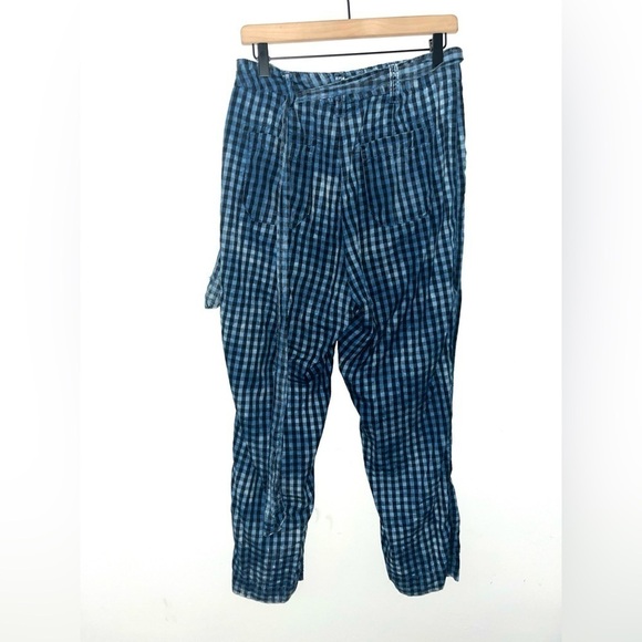 MAEVE by Anthropologie Avryl Bleached High Waisted Pants in Blue & Black Size 4 - Picture 12 of 14
